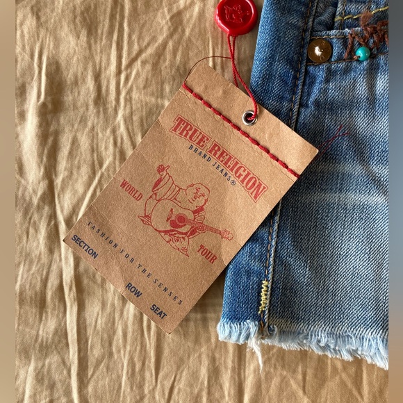 True Religion Women’s Mandy Mini Skirt Hand Beaded - Picture 8 of 14